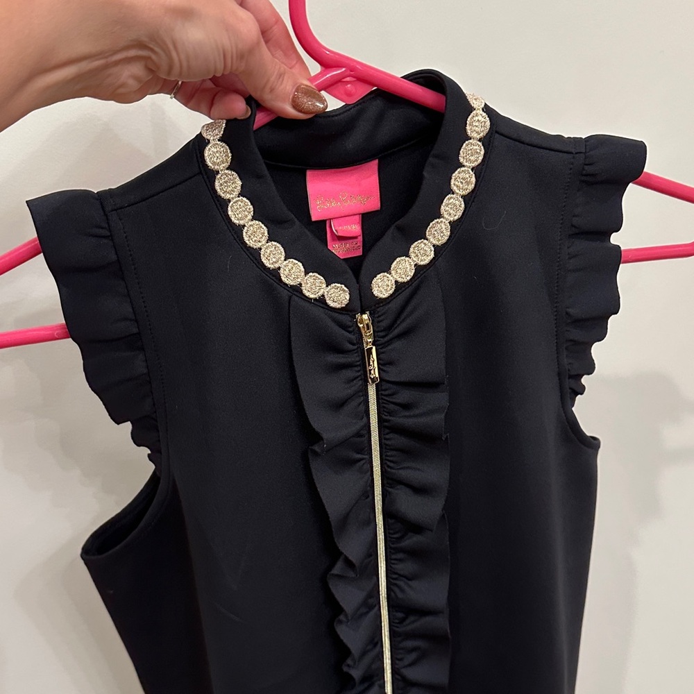 Lilly Pulitzer Black Sleeveless Dress with Gold Accents - Picture 2 of 2